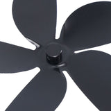 Fan Blade Replacement Fireplace Aluminum Alloy Blade Black Universal Stove Fan Blade5 Blade
