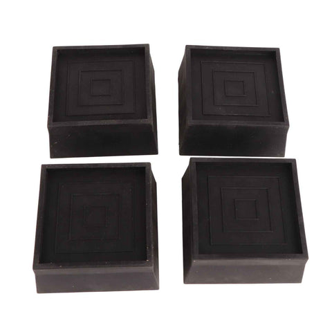 Furniture Riser 2 Inch Stackable TPU Square Desk Riser Heavy Duty Waterproof Anti Slip Black Heighten Riser Bed Lift
