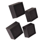 Furniture Riser 2 Inch Stackable TPU Square Desk Riser Heavy Duty Waterproof Anti Slip Black Heighten Riser Bed Lift