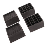 Furniture Riser 2 Inch Stackable TPU Square Desk Riser Heavy Duty Waterproof Anti Slip Black Heighten Riser Bed Lift