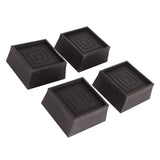 Furniture Riser 2 Inch Stackable TPU Square Desk Riser Heavy Duty Waterproof Anti Slip Black Heighten Riser Bed Lift