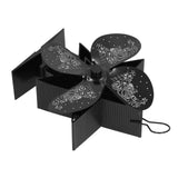 4 Blades Heat Powered Fan Santa Claus Pattern Fireplace Fan for Heat Distribution Circulating Warm AirBlack In Australia - Darrahopens
