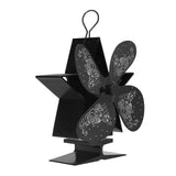 4 Blades Heat Powered Fan Santa Claus Pattern Fireplace Fan for Heat Distribution Circulating Warm AirBlack In Australia - Darrahopens