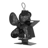 4 Blades Heat Powered Fan Santa Claus Pattern Fireplace Fan for Heat Distribution Circulating Warm AirBlack In Australia - Darrahopens