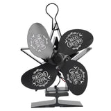 Stove Fans 4 Blades Heat Powered Low Noise High Temperature Resistant Fireplace Fan for HomeBlack In Australia - Darrahopens