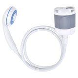 Portable Outdoor Shower Set Camping Shower Pump Handheld Sprayer for Hiking Traveling USB Charging(GrayWhite )