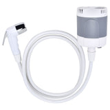 Portable Outdoor Shower Set Camping Shower Pump Handheld Sprayer for Hiking Traveling USB Charging(GrayWhite )