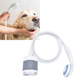 Portable Outdoor Shower Set Camping Shower Pump Handheld Sprayer for Hiking Traveling USB Charging(GrayWhite )