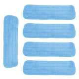 5PCS Microfiber Flat Mop Pad Mopping Cleaning Cloth Replacement for 14x41cm Hook and Loop Mop Universal