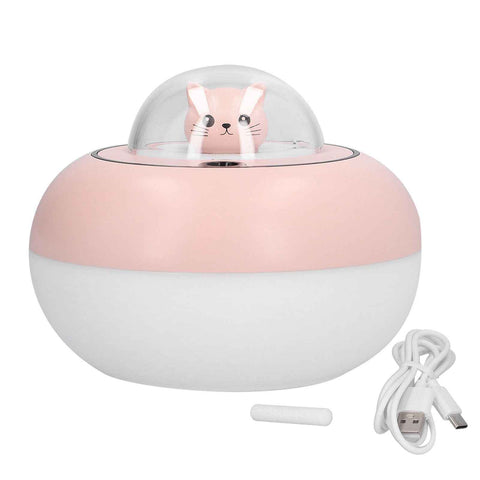 300ml LED Desk Humidifier White Pink USB Powered Mute Colorful Large Capacity Air Humidifier for Home Office In Australia - Darrahopens