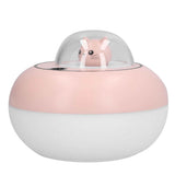 300ml LED Desk Humidifier White Pink USB Powered Mute Colorful Large Capacity Air Humidifier for Home Office In Australia - Darrahopens