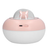 300ml LED Desk Humidifier White Pink USB Powered Mute Colorful Large Capacity Air Humidifier for Home Office