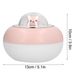 300ml LED Desk Humidifier White Pink USB Powered Mute Colorful Large Capacity Air Humidifier for Home Office
