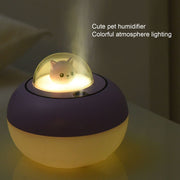 300ml LED Desk Humidifier White Pink USB Powered Mute Colorful Large Capacity Air Humidifier for Home Office