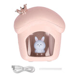 Air Humidifier USB Charging 2 Gears Smart Portable Desk Humidifier with 350ml Visible Water TankPink In Australia - Darrahopens