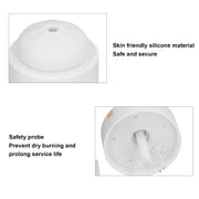 400ml Steamed Bun Shape Air Humidifier 2 Gears Adjustable Desktop Humidifier USB PoweredWhite