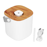 600ml Portable Humidifier USB Charging Nanometer Atomizing Desktop Humidifier Wood Grain 30ml/h In Australia - Darrahopens
