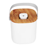 600ml Portable Humidifier USB Charging Nanometer Atomizing Desktop Humidifier Wood Grain 30ml/h