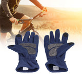 Windproof Gloves Induced Wearable Thickened Non Slip Blue Winter Gloves for Outdoor RidingL