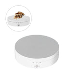 Motorized Rotating Display Stand 138mm Electric Rotating Turntable 3 Speed Adjustable USB Powered Jewelry Display BracketWhite