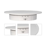 200mm Motorized Rotating Display Stand Bracket 3 Speed Adjustable USB Powered Jewelry Electric Rotating TurntableWhite