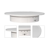 200mm Motorized Rotating Display Stand Bracket 3 Speed Adjustable USB Powered Jewelry Electric Rotating TurntableWhite
