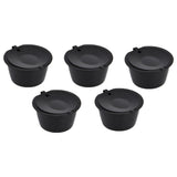 5Pcs 50ml Coffee Capsule Reusable Coffee Filter Cup with Spoon for DOLCE GUSTO Coffee MachineBlack In Australia - Darrahopens