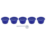 5Pcs 50ml Coffee Capsule Reusable Coffee Filter Cup with Spoon for DOLCE GUSTO Coffee MachineRoyal Blue In Australia - Darrahopens