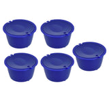 5Pcs 50ml Coffee Capsule Reusable Coffee Filter Cup with Spoon for DOLCE GUSTO Coffee MachineRoyal Blue In Australia - Darrahopens