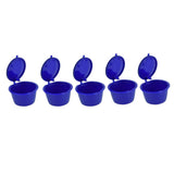 5Pcs 50ml Coffee Capsule Reusable Coffee Filter Cup with Spoon for DOLCE GUSTO Coffee MachineRoyal Blue