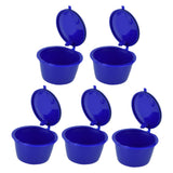 5Pcs 50ml Coffee Capsule Reusable Coffee Filter Cup with Spoon for DOLCE GUSTO Coffee MachineRoyal Blue