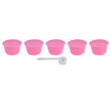5Pcs 50ml Coffee Capsule Reusable Coffee Filter Cup with Spoon for DOLCE GUSTO Coffee MachinePink In Australia - Darrahopens