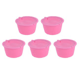 5Pcs 50ml Coffee Capsule Reusable Coffee Filter Cup with Spoon for DOLCE GUSTO Coffee MachinePink In Australia - Darrahopens