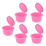 5Pcs 50ml Coffee Capsule Reusable Coffee Filter Cup with Spoon for DOLCE GUSTO Coffee MachinePink