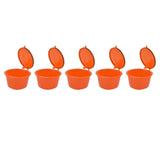 5Pcs 50ml Coffee Capsule Reusable Coffee Filter Cup with Spoon for DOLCE GUSTO Coffee MachineOrange In Australia - Darrahopens