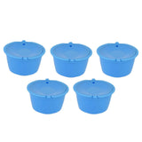 5Pcs 50ml Coffee Capsule Reusable Coffee Filter Cup with Spoon for DOLCE GUSTO Coffee MachineBlue In Australia - Darrahopens
