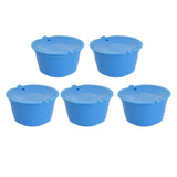 5Pcs 50ml Coffee Capsule Reusable Coffee Filter Cup with Spoon for DOLCE GUSTO Coffee MachineBlue In Australia - Darrahopens