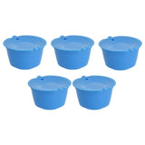 5Pcs 50ml Coffee Capsule Reusable Coffee Filter Cup with Spoon for DOLCE GUSTO Coffee MachineBlue In Australia - Darrahopens