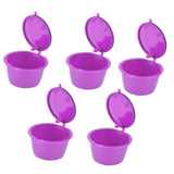 5Pcs 50ml Coffee Capsule Reusable Coffee Filter Cup with Spoon for DOLCE GUSTO Coffee MachinePurple