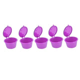 5Pcs 50ml Coffee Capsule Reusable Coffee Filter Cup with Spoon for DOLCE GUSTO Coffee MachinePurple
