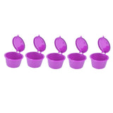 5Pcs 50ml Coffee Capsule Reusable Coffee Filter Cup with Spoon for DOLCE GUSTO Coffee MachinePurple