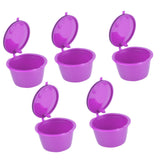 5Pcs 50ml Coffee Capsule Reusable Coffee Filter Cup with Spoon for DOLCE GUSTO Coffee MachinePurple