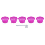 5Pcs 50ml Coffee Capsule Reusable Coffee Filter Cup with Spoon for DOLCE GUSTO Coffee MachineRose Red In Australia - Darrahopens