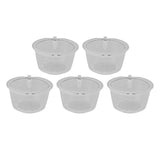 5Pcs 50ml Coffee Capsule Reusable Coffee Filter Cup with Spoon for DOLCE GUSTO Coffee MachineTransparent In Australia - Darrahopens