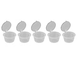 5Pcs 50ml Coffee Capsule Reusable Coffee Filter Cup with Spoon for DOLCE GUSTO Coffee MachineTransparent