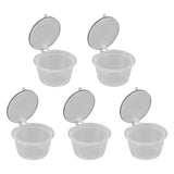 5Pcs 50ml Coffee Capsule Reusable Coffee Filter Cup with Spoon for DOLCE GUSTO Coffee MachineTransparent