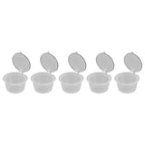 5Pcs 50ml Coffee Capsule Reusable Coffee Filter Cup with Spoon for DOLCE GUSTO Coffee MachineTransparent
