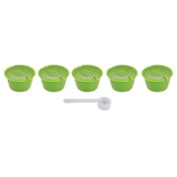 5Pcs 50ml Coffee Capsule Reusable Coffee Filter Cup with Spoon for DOLCE GUSTO Coffee MachineGrass Green In Australia - Darrahopens