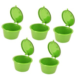 5Pcs 50ml Coffee Capsule Reusable Coffee Filter Cup with Spoon for DOLCE GUSTO Coffee MachineGrass Green
