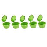5Pcs 50ml Coffee Capsule Reusable Coffee Filter Cup with Spoon for DOLCE GUSTO Coffee MachineGrass Green